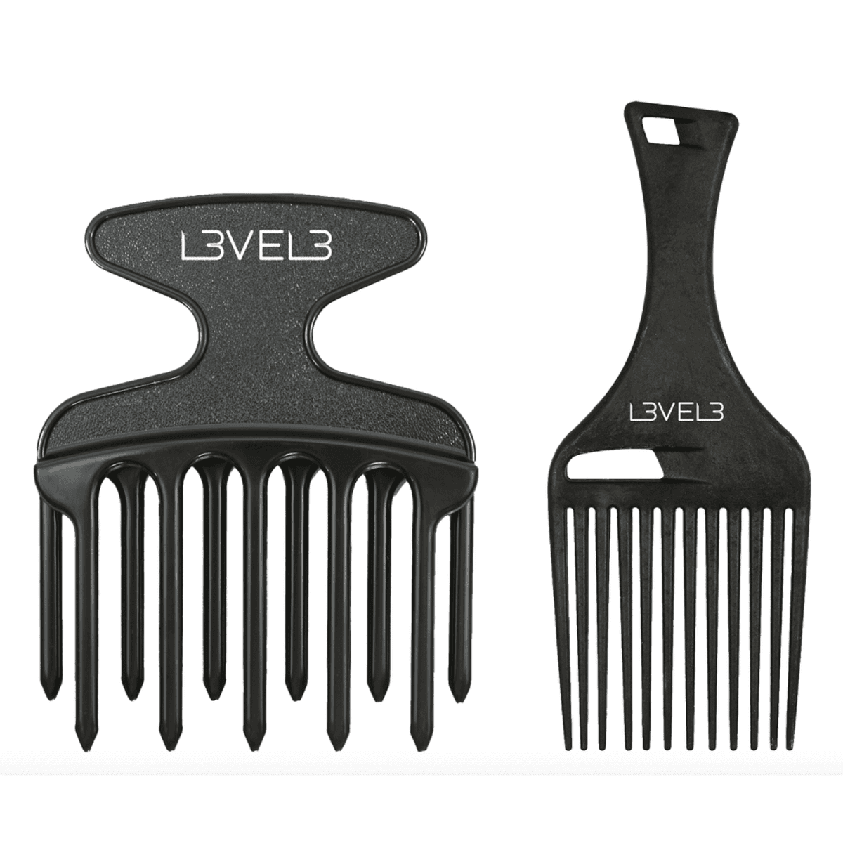L3VEL3 Hair Pick Comb Set - Afro Comb Set 2pcs